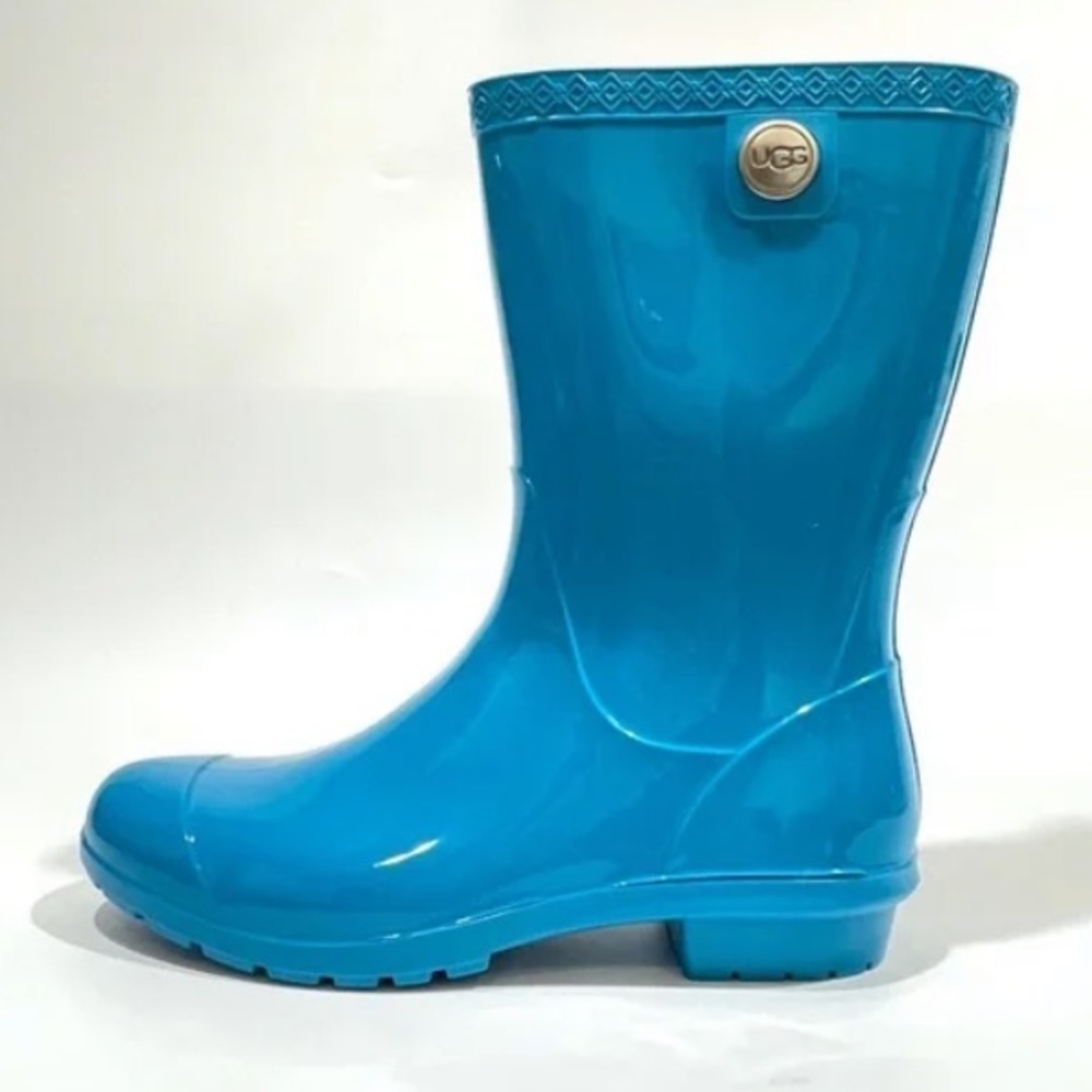 Women Sienna UGG rain boot in size 5 color-Enamel Blue